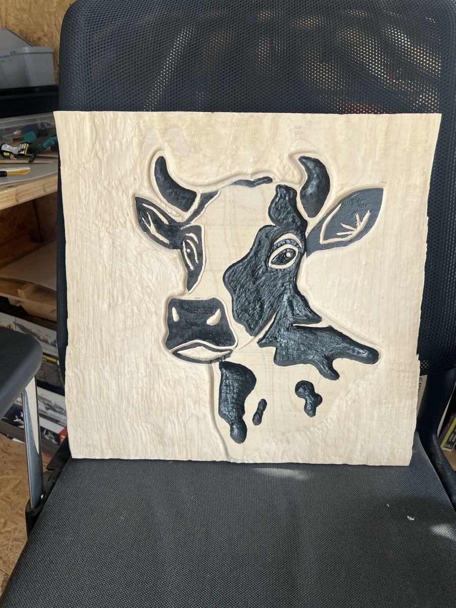Sculture & Statue: Sculpture sur  bois / Vache  – Usato da Corcelles-Payerne venduto da jp6_5nss