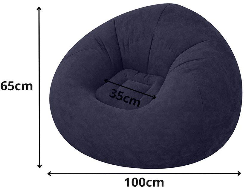 Poltrone: Samtsessel aufblasbar  Grösse: 100cm x 65cm – Nuovo e nell'imballaggio originale da St. Gallen venduto da schnaeppchen-preise 1