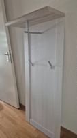 Garderobenpaneel mit Ablage und Haken weiss Holzoptik