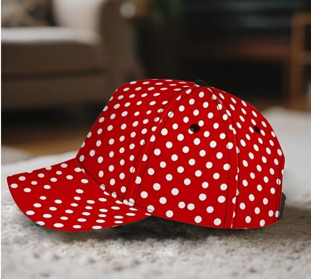 Copricapi, berretti & cappellini: NEUES Cap rot-weiss Polka dot - 81652 – Nuovo (secondo la descrizione) da Küssnacht am Rigi venduto da Dot.Your.Life 2