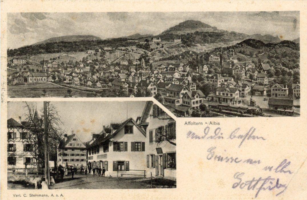 Cartoline postali: Affoltern a. Albis  ZH       um 1909 – Usato da Brig venduto da Valcards54