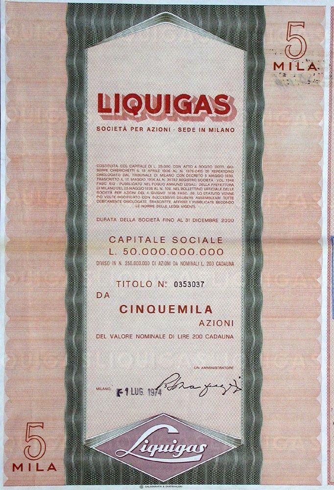 Documenti: Liquigas SpA, Milano - 1976 – Usato da Solothurn venduto da Sgasche