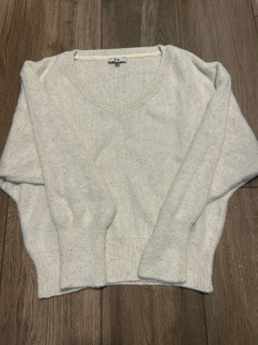 C&A Maglioni & Felpe: Pullover C&A con beige con brillantini oro. Taglia M – Nuovo (secondo la descrizione) da Locarno venduto da sca_8bh7 1