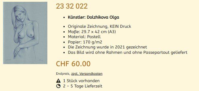 Tableaux: Lagerräumung Original Gemälde 23 32 022 – Neuf (Voir description) à Hagenbuch ZH par Art-Agency 1