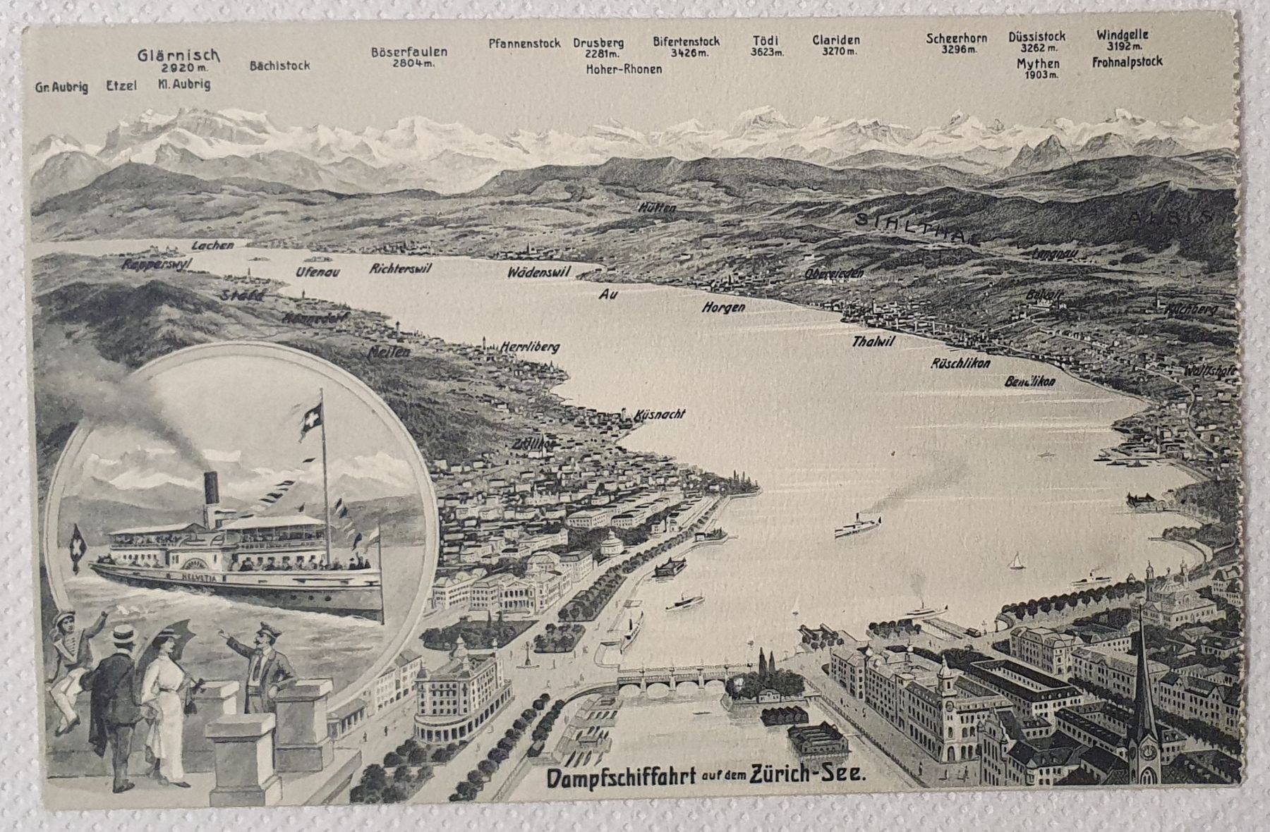 Cartoline postali: 3 Ansichtskarte Zürichsee – Usato da Kreuzlingen venduto da Rschweiz1 3
