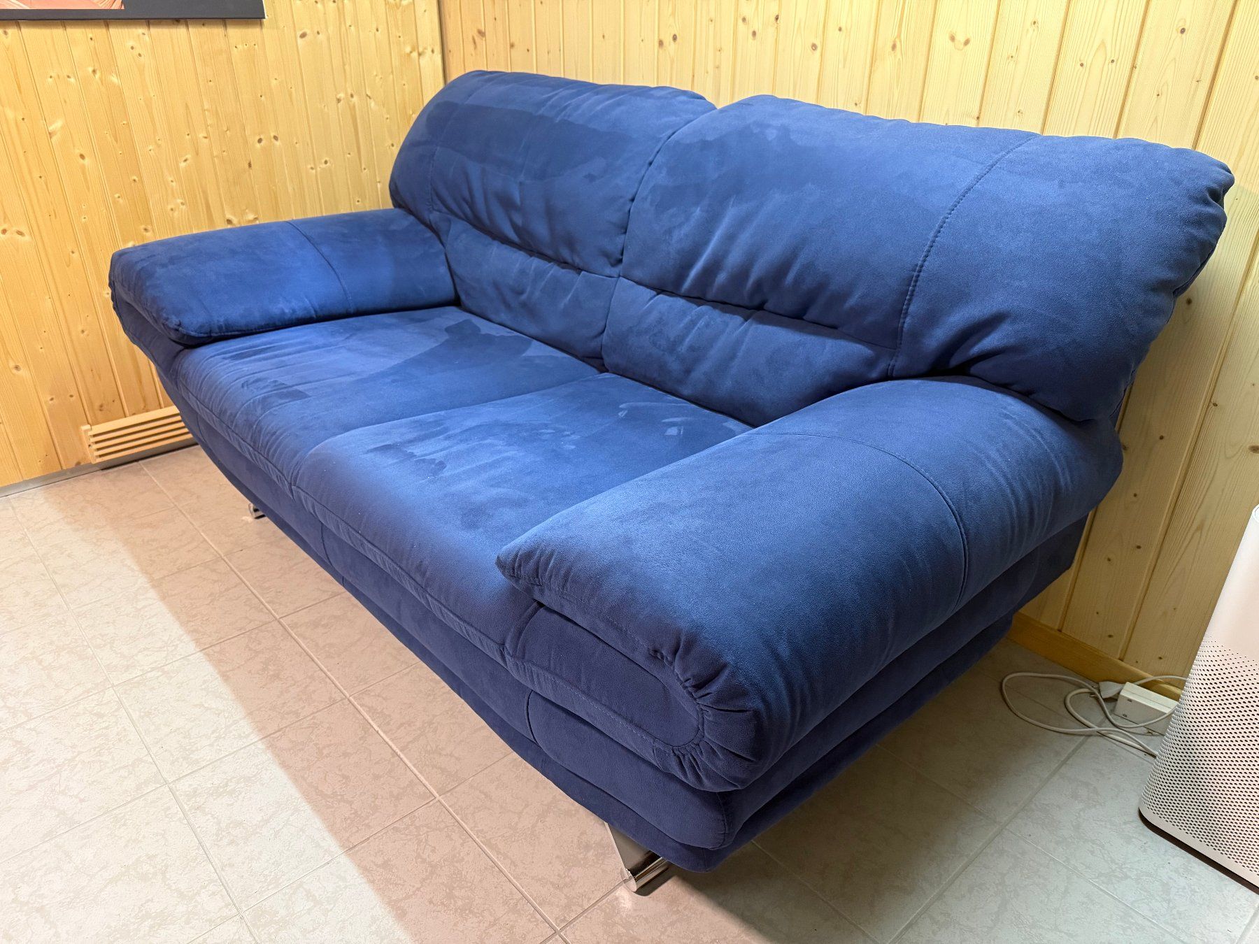 Divani: Sofa Velour blau – Usato da Wilderswil venduto da Firemark51 1