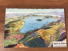 Antike Postkarte Ansichtskarte Bielersee und Umgebung