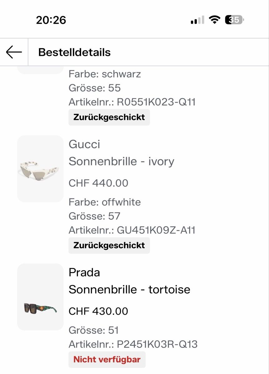 Prada Brillen & Gläser: Prada Sonnenbrille tortoise Grösse 51 – Gebraucht aus Niederwil SG von jgu_t2gl 5