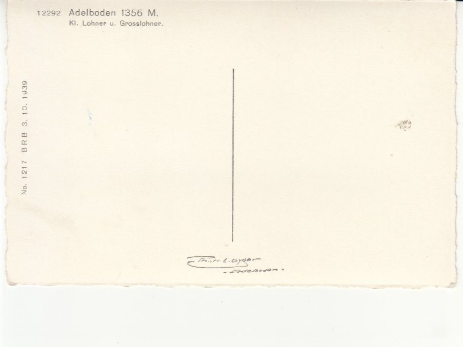 Ansichtskarten: Adelboden ca. 1945 – Gebraucht aus Bürglen TG von StampGraf 1