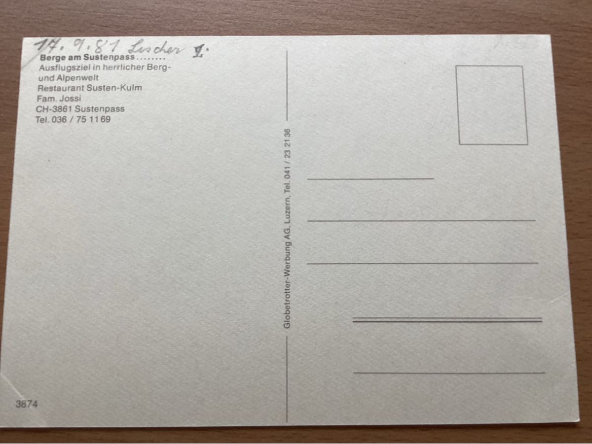 Cartoline postali: AK Sustenpass 2265 m.ü.M. – Usato da Wassen UR venduto da SABDOM 1