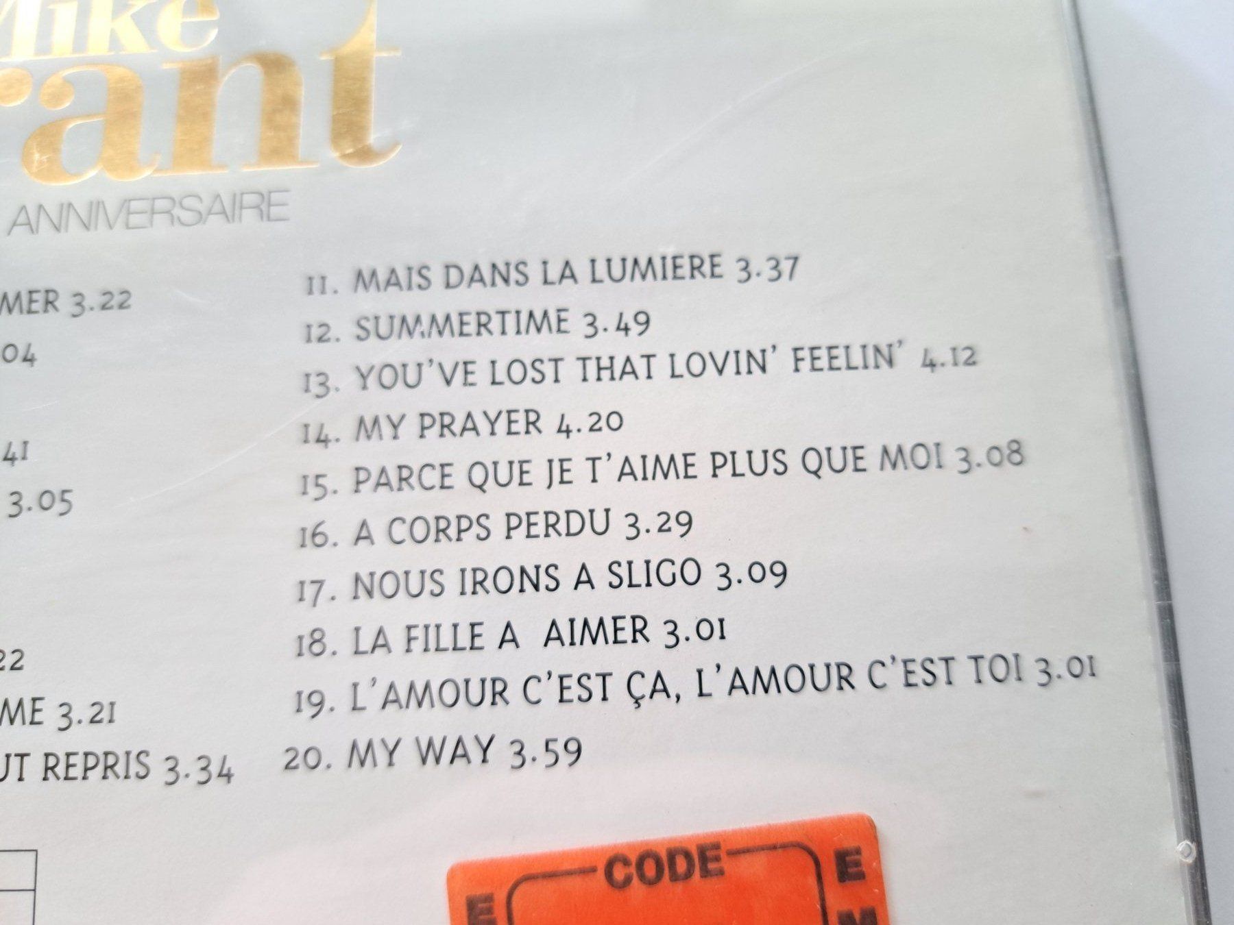 CDs: Cd Mike Brant - 20 Anniversaire – Gebraucht aus Pully von bro_n52j 3
