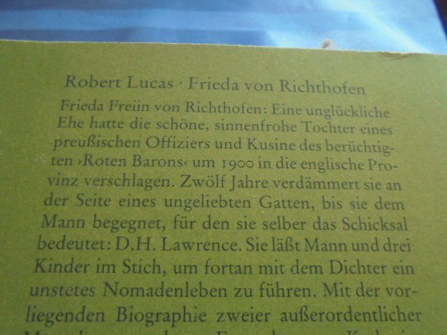 Libri: Lucas: Frieda von Richthofen – Usato da Hinwil venduto da Glasperlen 2