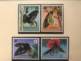 WWF Papua Neuguinea 1988 Schmetterlinge Satz postfrisch
