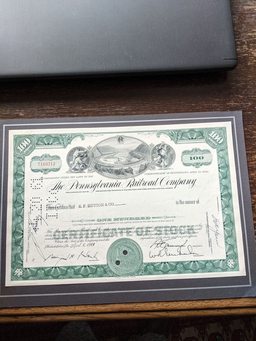 Dokumente: Aktie der Pennsylvania Railroad Companie – Gebraucht aus Russikon von Toni39