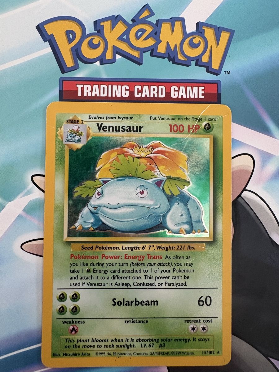 Pokémon Carte collezionabili: Venusaur (Bisaflor) 15/102 Base Set EN – Usato da Buchs SG venduto da Techniquez 1