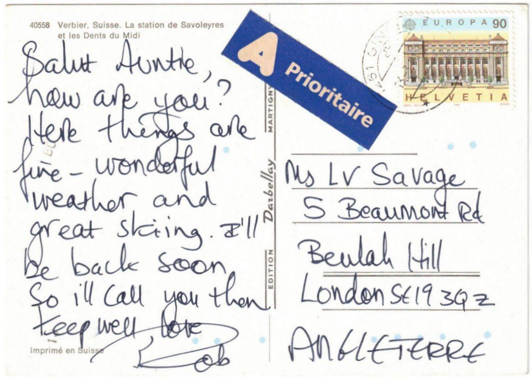 Cartoline postali: Verbier - Sessellift + Skilift Savolayres – Usato da Binningen venduto da Mountainrider 1