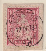 Sitzende Helvetia 10 Rp. V-O +++SEENGEN+++