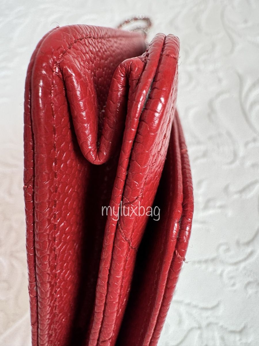 Chanel Borse da donna: Chanel Wallet on Chain WOC Caviar Red Silver Hardware – Usato da Wil SG venduto da Myluxbag 3