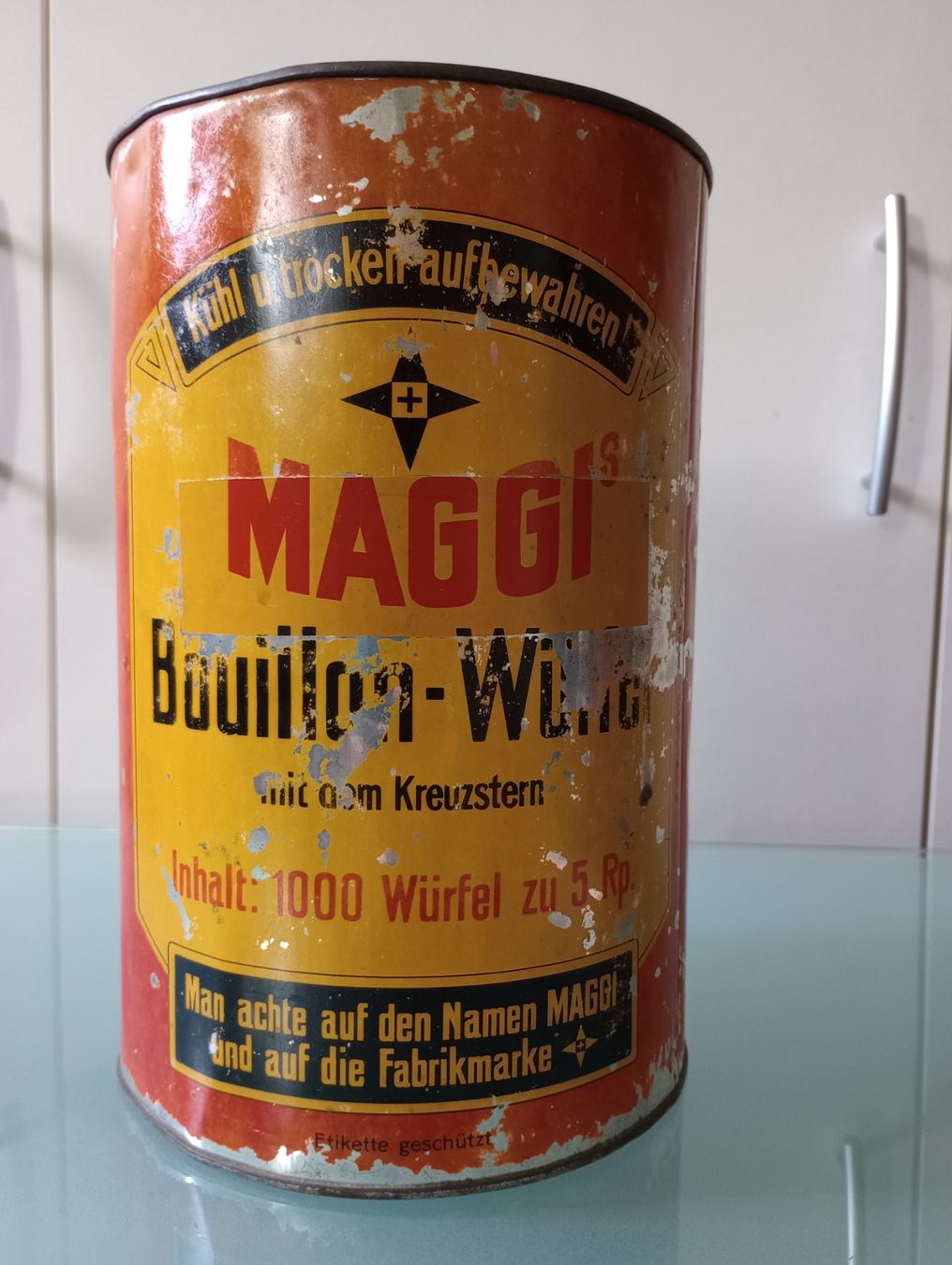 Barattoli: Blechdose MAGGI'S Bouillon-Würfel – Usato da Herisau venduto da ACm9 2