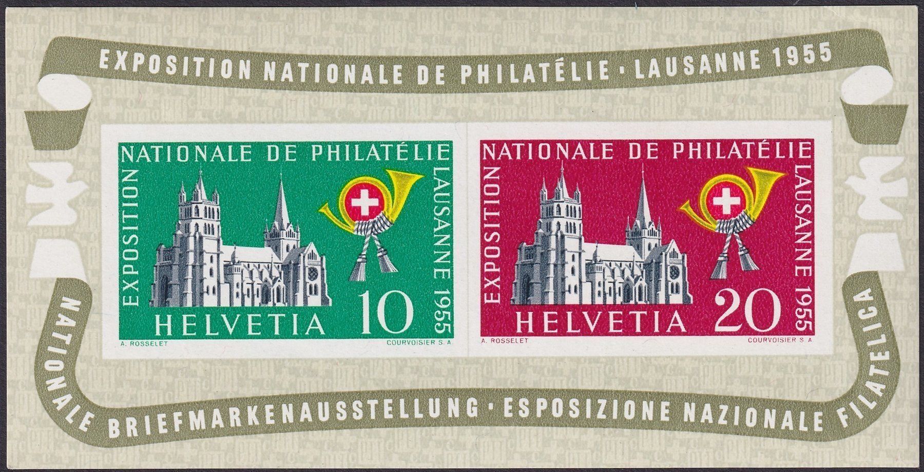 Alle Briefmarken: 1955 Lausanne Block W35** Postfrisch Kat.80 .- – Neu (gemäss Beschreibung) aus Liestal von Skunk02