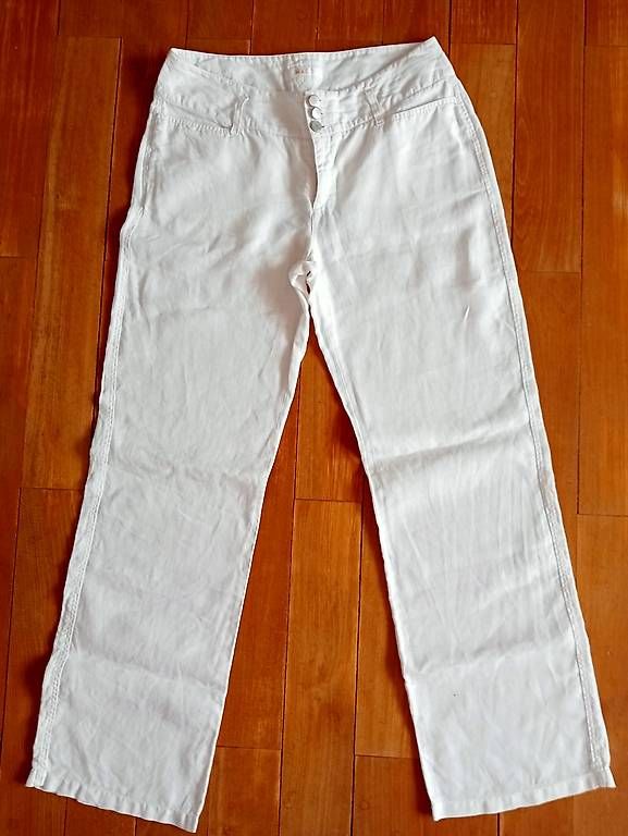 Pantaloni: Leinenhose weiss von MAC – Usato da Waldenburg venduto da DorineS