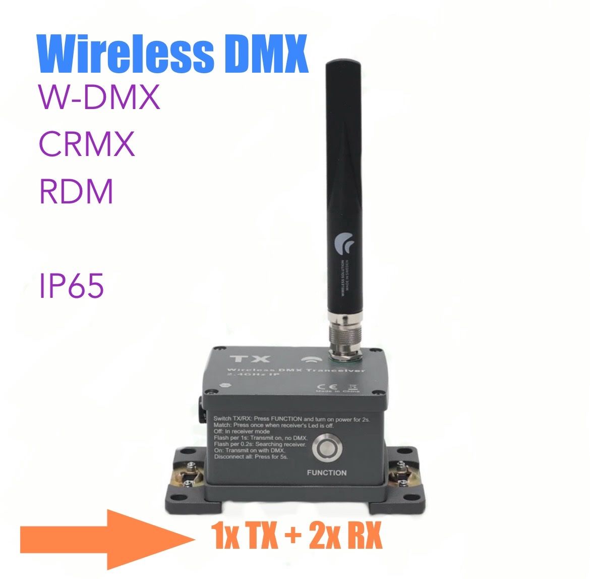 Lampade: Kit Wireless DMX IP65 / W-DMX / CRMX – Nuovo e nell'imballaggio originale da Genève venduto da RVA_GVA