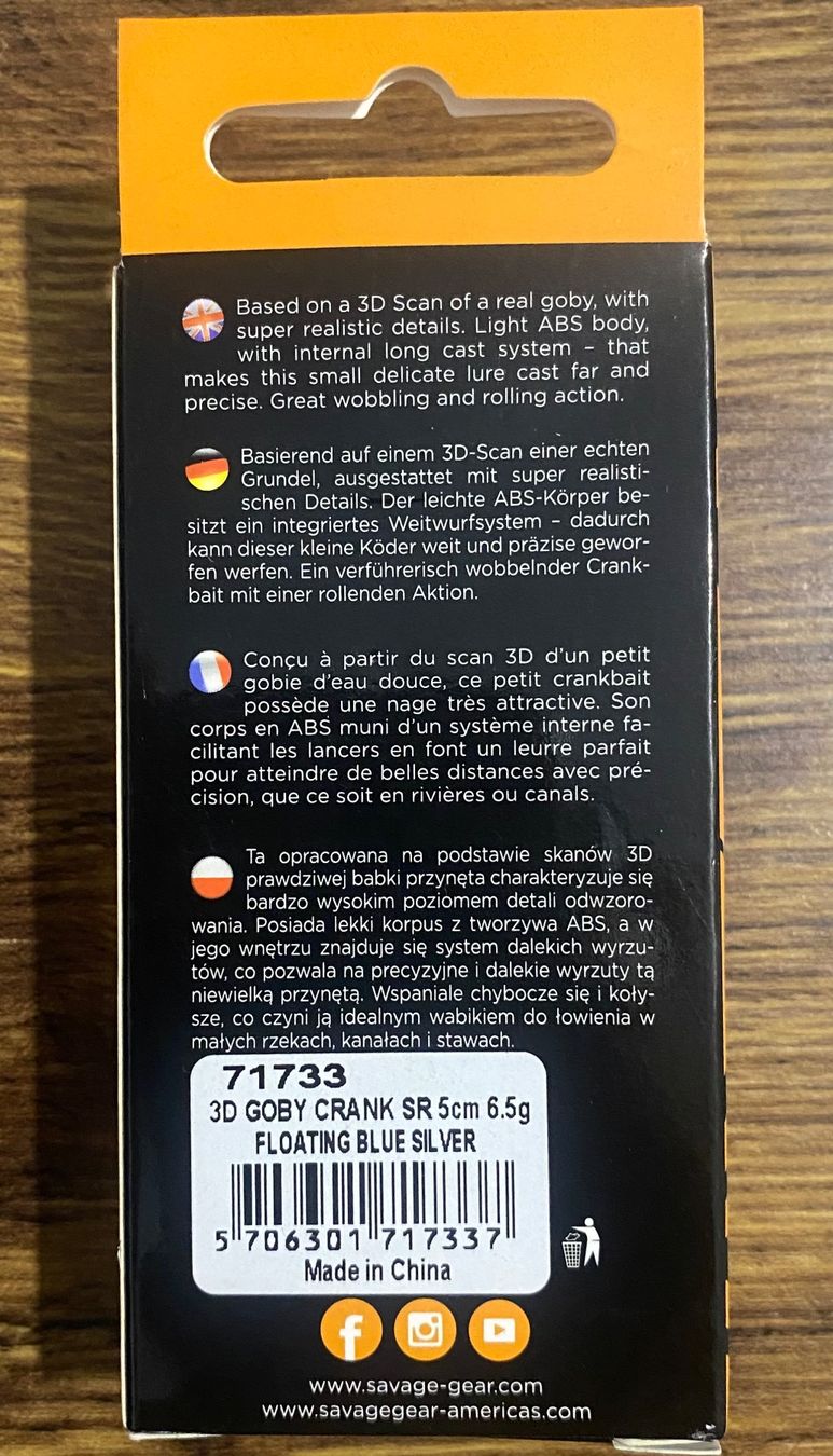 Savage Gear Köder: Savage Gear 3D Goby Crank 5cm / 8.5g – Neu und originalverpackt aus Widnau von Fishingtackle_Oggy 3