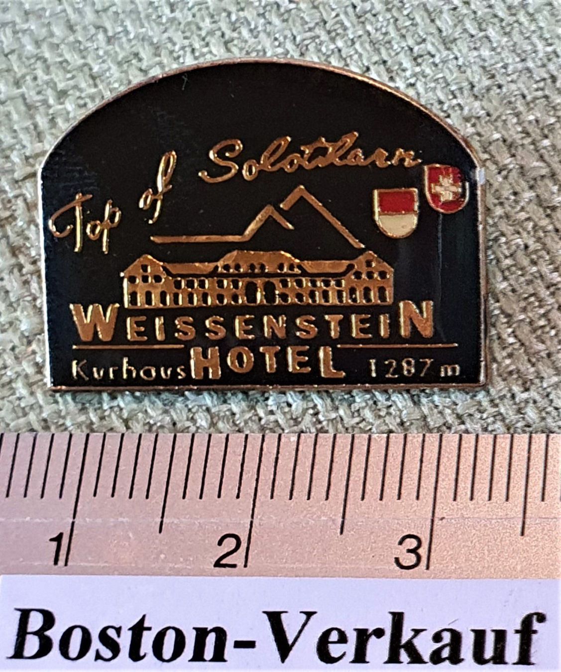 Ansichtskarten: D885 - Pin Weissenstein Hotel Solothurn – Gebraucht aus Reinach BL von Boston-Verkauf 1