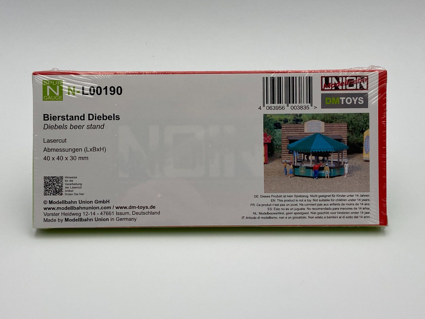 Modellini di ferrovie: Modellbahn Union N-L00190 Bierstand Diebels – Nuovo e nell'imballaggio originale da Neukirch a.d. Thur venduto da Modellbau-Artikel 1