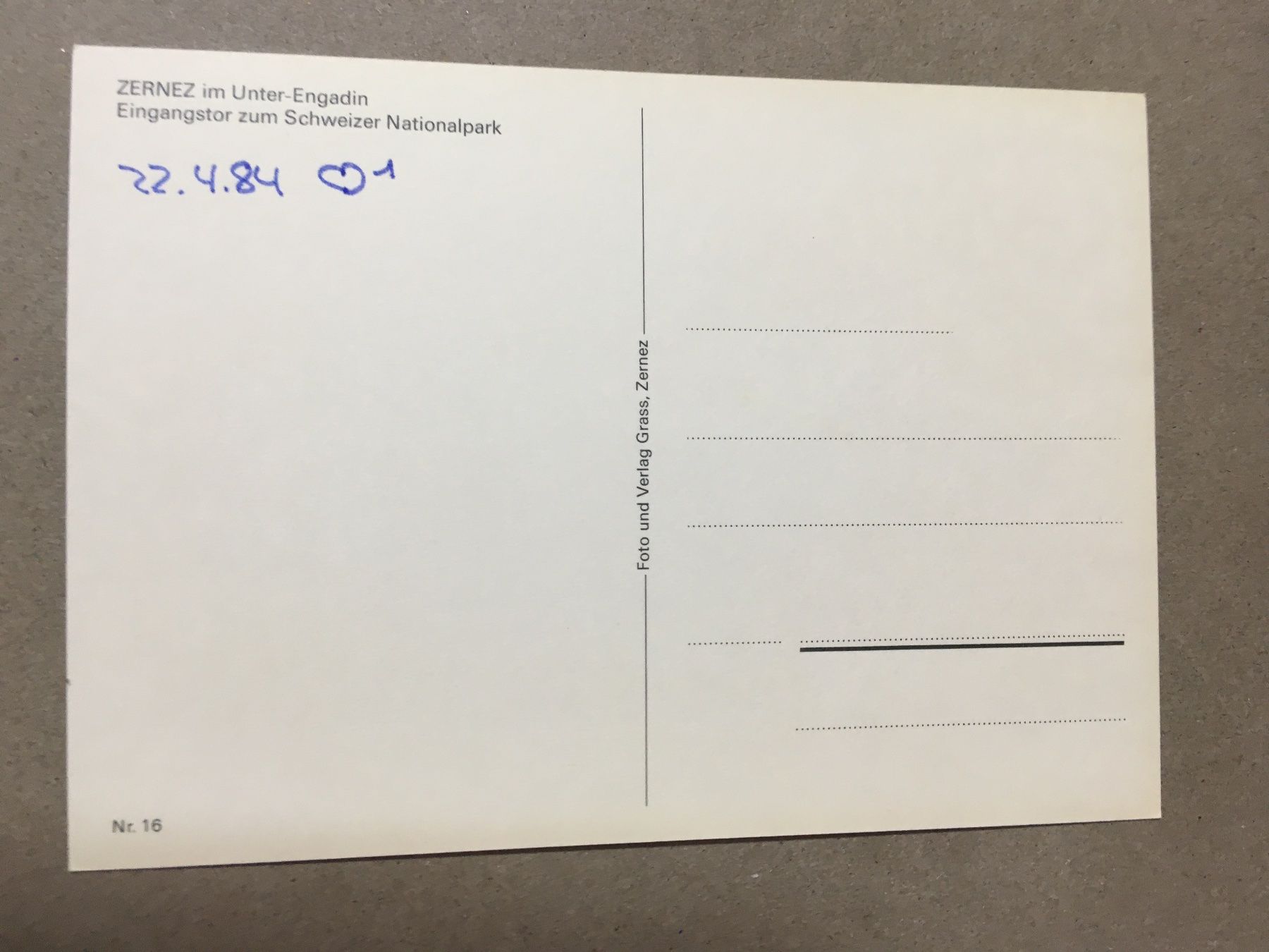 Cartoline postali: Zernez Graubünden Winter datiert 1984 – Usato da Küttigen venduto da Melisch1000 1