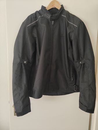 Herren Motorradjacke 3XL schwarz mit Rücken und Armschutz