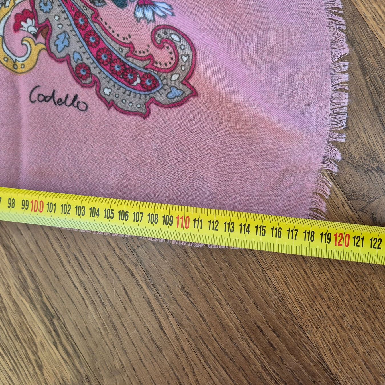 Codello Foulard & Sciarpe: Square cotton scarf, pink + floral, Codello – Usato da Zürich venduto da monadiederich 2