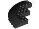 Lego Black Brick, Round Corner 10 x 10 with Slope 8 Stück