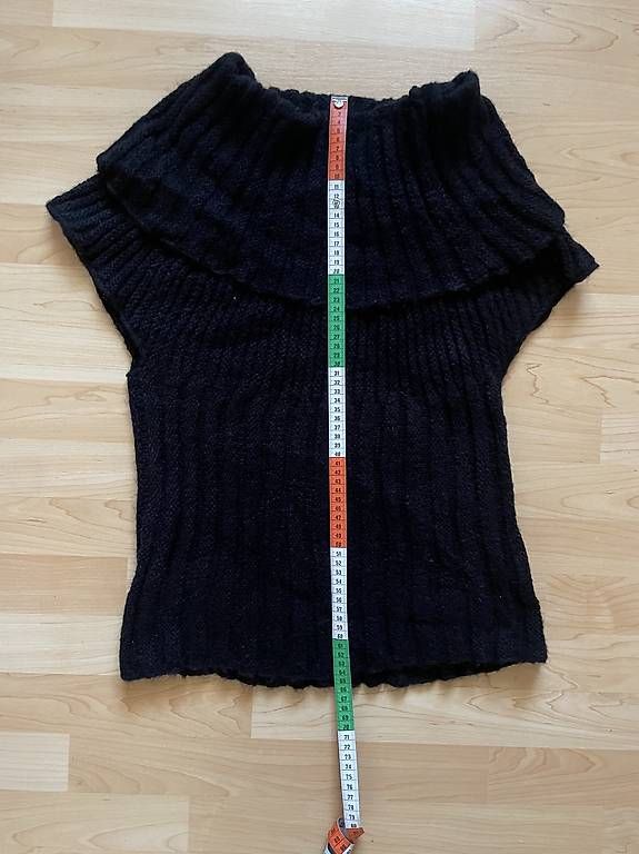 Gilet & Giacche senza maniche: schwarzer Pullunder / Gilet schwarz mit Mohair, Gr. M – Usato da Kerns venduto da UDS82 3