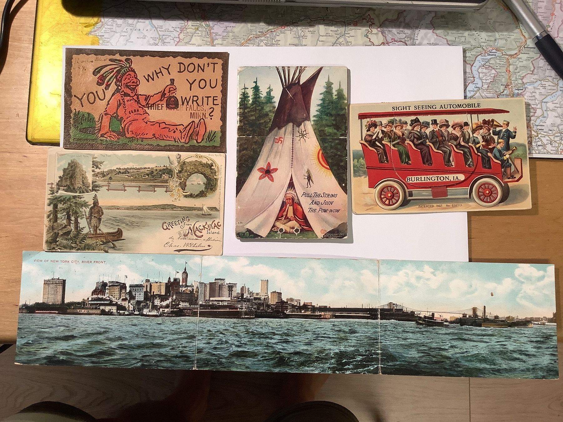 Cartoline postali: 5 seltene Ansichtskarten USA, 1901 - 1907 – Usato da St. Gallen venduto da herbrig2