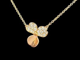 Tiffany & Co Paper Flowers Diamanten 0.33ct Halskette *S1606