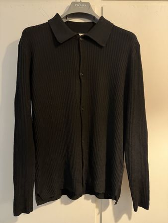 Cardigan nero Sandro taglia XS, maglia a costine elegante, 4