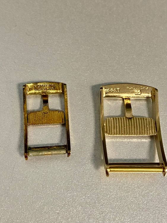 Boucle De Bracelet Omega Ancienne - Largeur 10mm, Plaquée Or Jaune, Très Bon état
