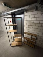 2 moderne Regale im Industrial Style – Metall/Holz