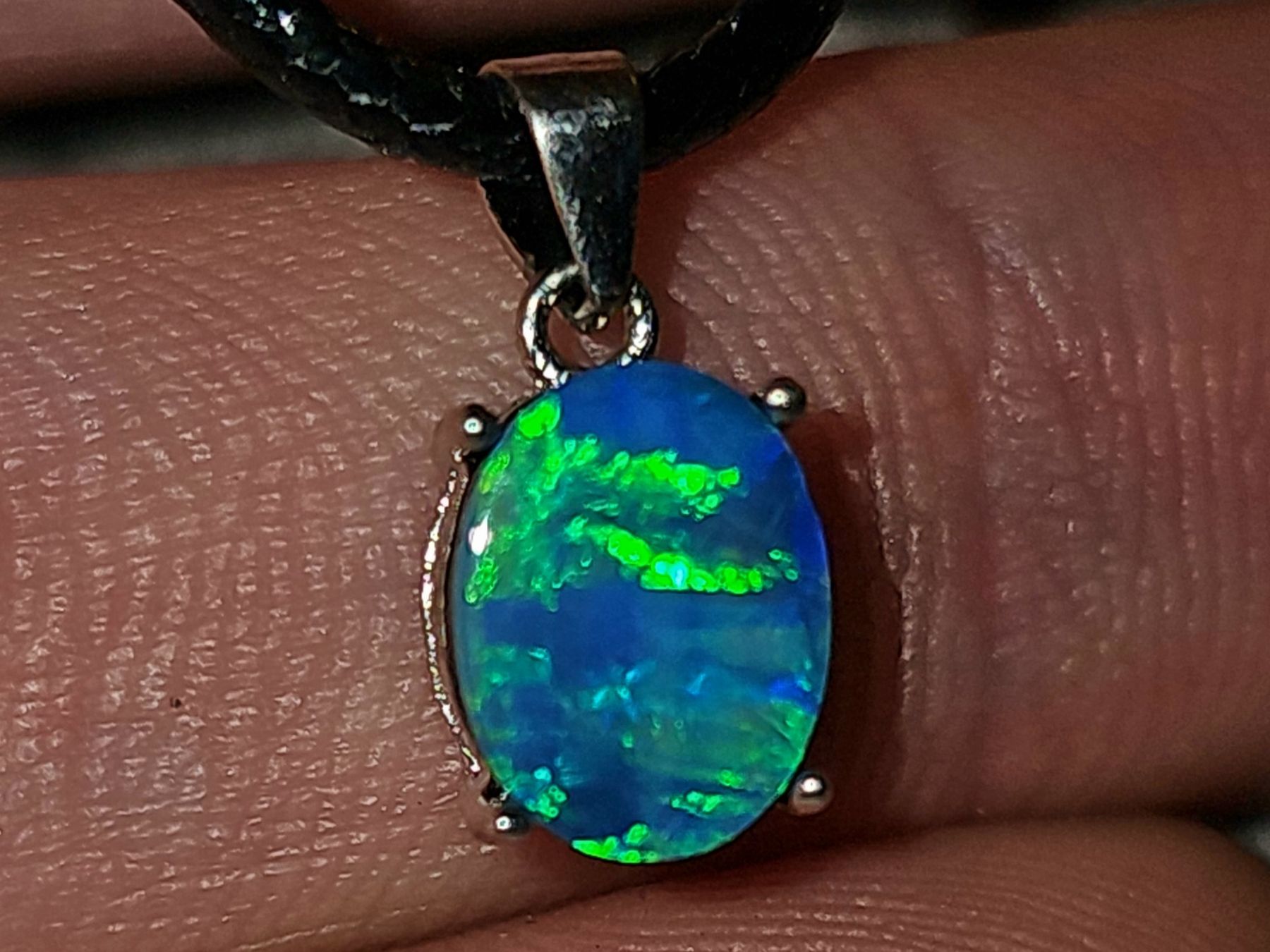Pietre preziose: Australischer Opal Silber Anhänger – Nuovo e nell'imballaggio originale da Uerkheim venduto da Winwinner 5