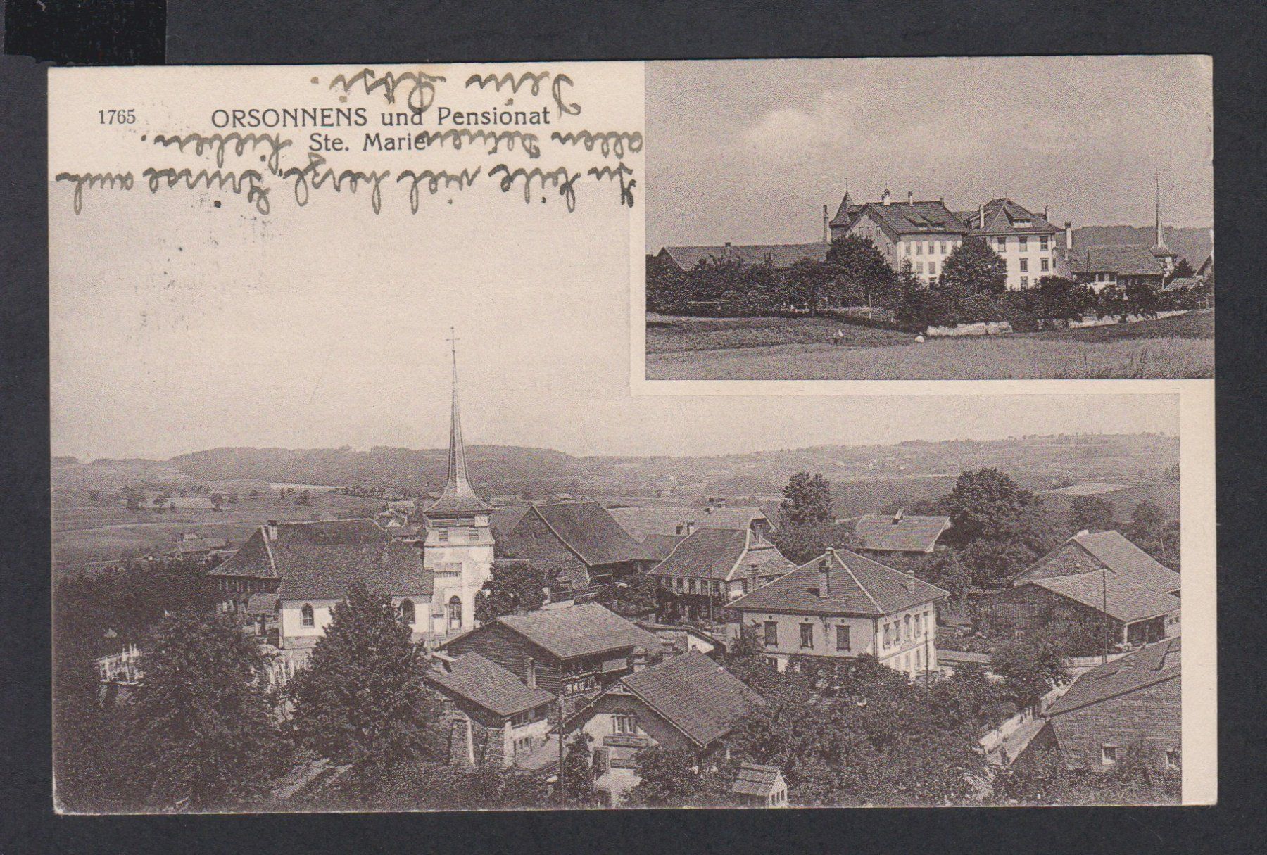 Cartoline postali: Orsonnes  FR    -   alte Ansichtskarte von 1923 – Usato da Vitznau venduto da Ropaku