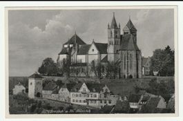 Alte Postkarte Breisacher, Stephansmünster in Breisach Rhein