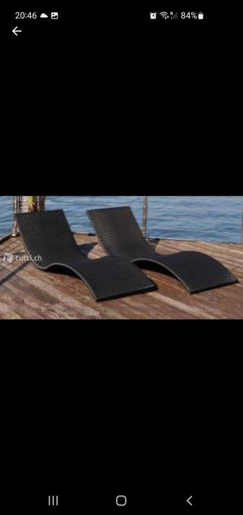 2 Rattan Liegen geschwungen Kaufen auf Ricardo