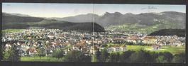 Olten Gesamtansicht Doppelkarte gelaufen
