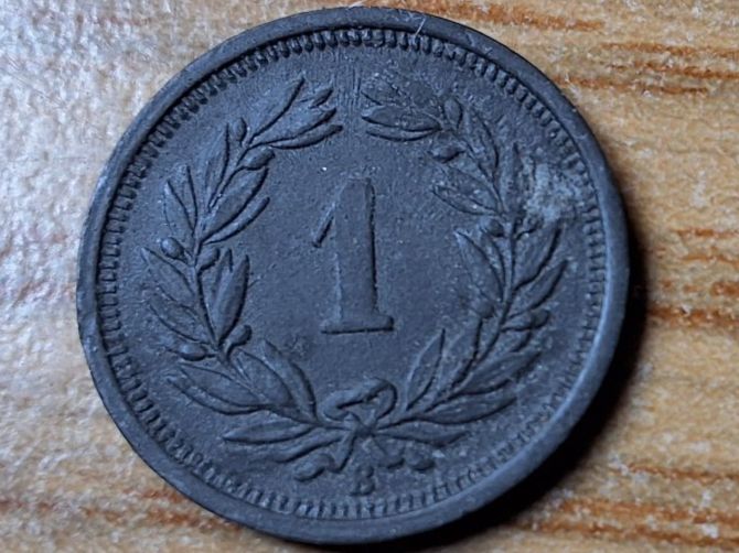 Toutes les monnaies: 1 Rappen 1945 - Selten! – D'occasion à Münchenstein par purbach1 3
