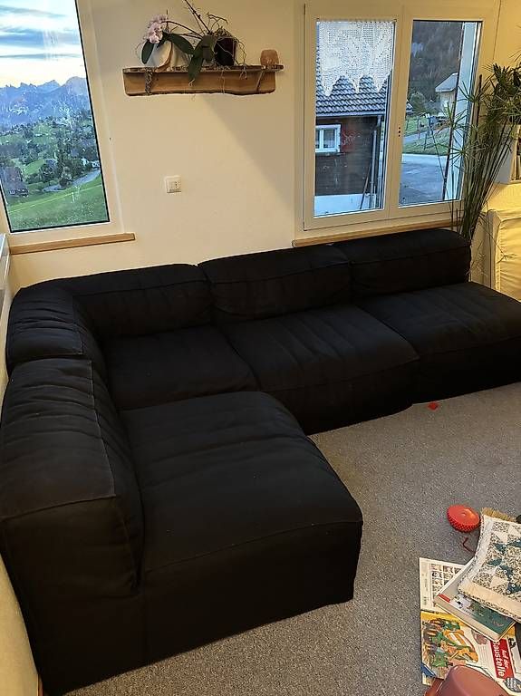 Divani: Bequemes Ecksofa schwarz, modern, top Zustand, CHF 180 – Usato da wildhaus venduto da Flipper017 1