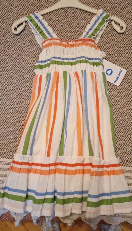 Robe Mayoral Pour Fille En Maille Bleue - Taille 6 Ans - Portée Une Fois Seulement, Excellent état
