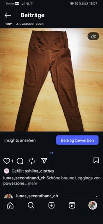 Braune Powerzone Leggings, super Zustand, Gr. M