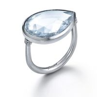 Bague BACCARAT-Paris „MHDT“ Cristal pur blanc, Argent 925