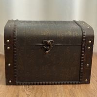 Antique-Style Wooden Treasure Chest - Perfect for Storage